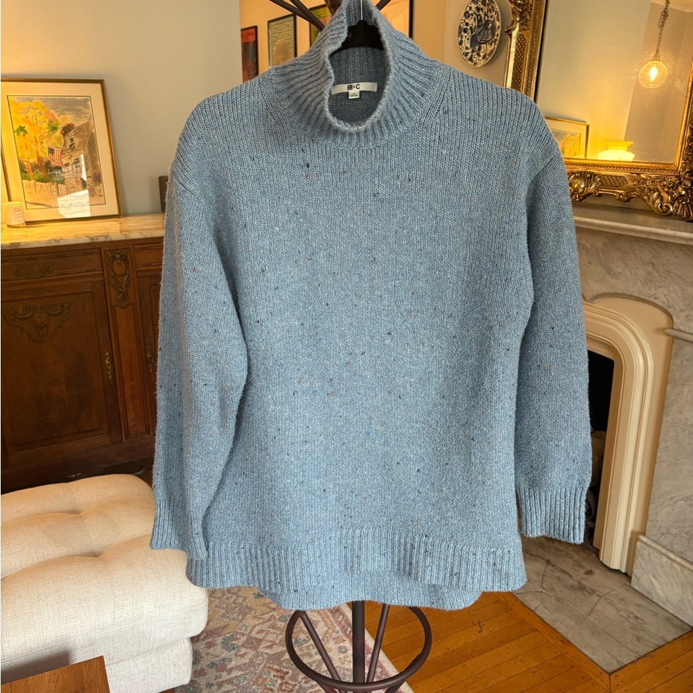 Uniqlo Turtleneck Donegal Blue Turtleneck Tunic